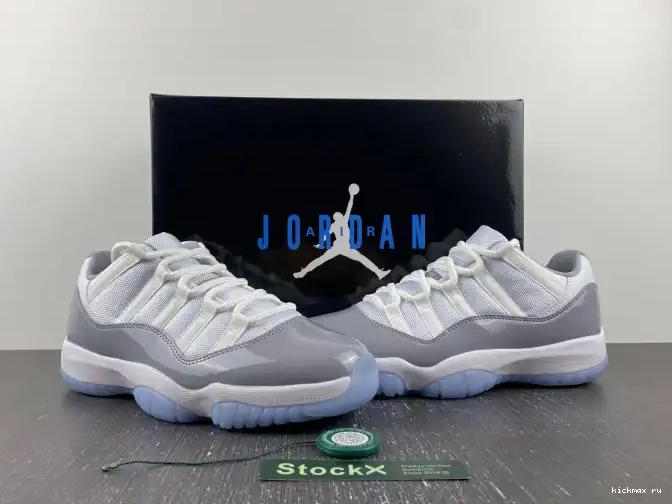 Rep Kickmax Cement AV2187-140 11 Low Jordan Air Grey 0404
